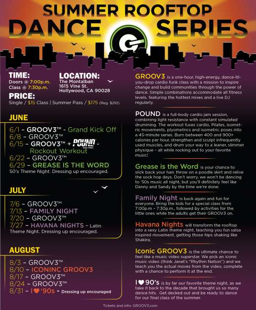 GROOV3 Summer Rooftop Series in Hollywood at the Montalban theater