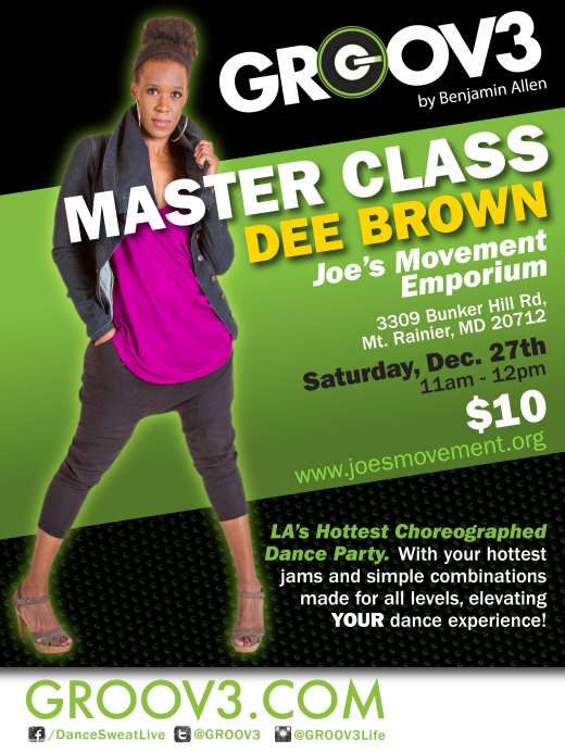 Dee Brown GROOV3 Master class in Maryland 