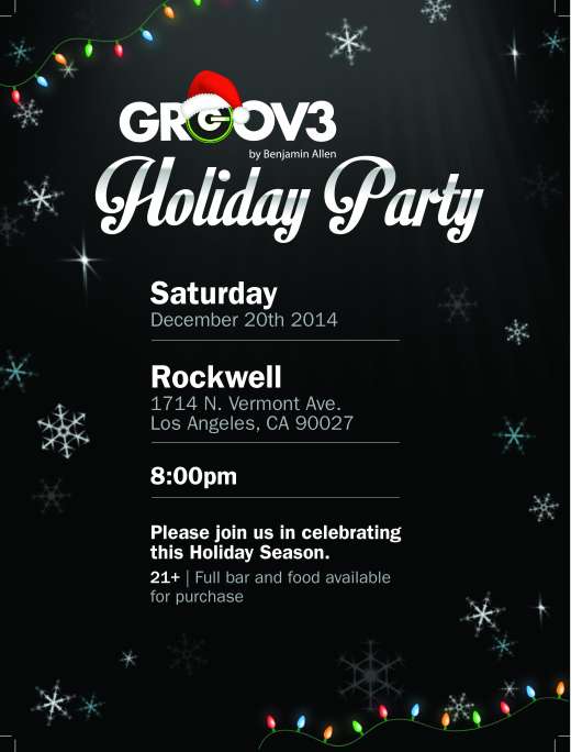 GROOV3 Holiday Party Rockwell Silverlake